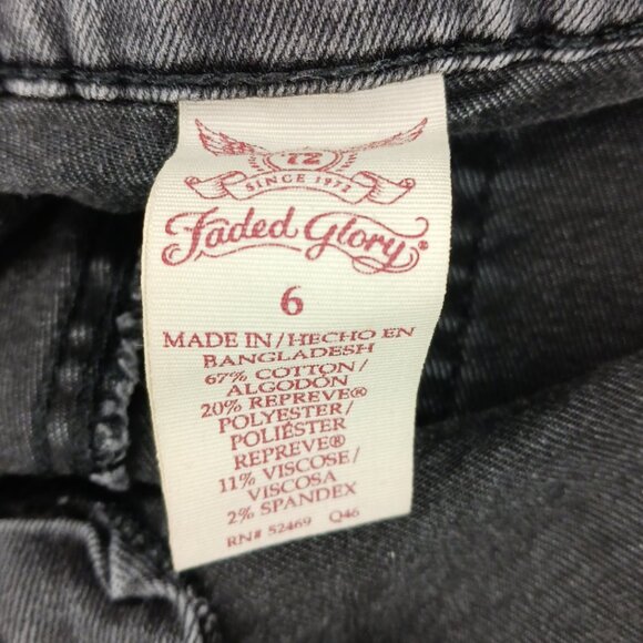 Faded Glory Womens Size 6 Skinny Jeans Black Viscose Blend Stretch Ladies 6 Jean - Picture 5 of 12